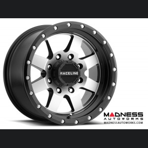 Jeep Custom Wheels (1) - Raceline - 935BMF - 15"x8" - Defender Black w/ Machined Finish 